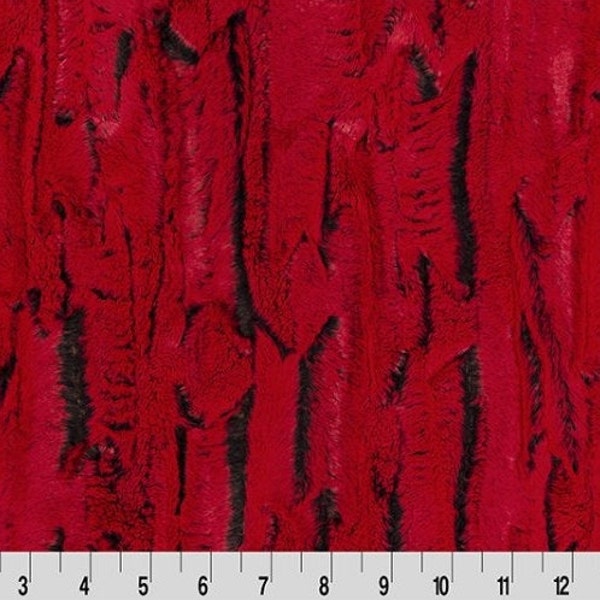 MINKY- Luxe Cuddle® Forest Fox in Cardinal Red from Shannon Fabric's Fur Minky Collection- 10mm Pile