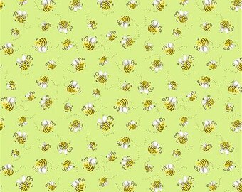 Susy Bees in Green van Susybee Basics voor Clothworks