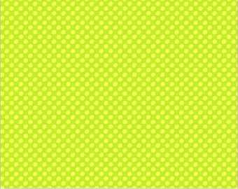 Dots in Lime Punch Green from the Dot to Dot Collection by Heather Givans for Windham Fabrics - 100% Cotton Fabric
