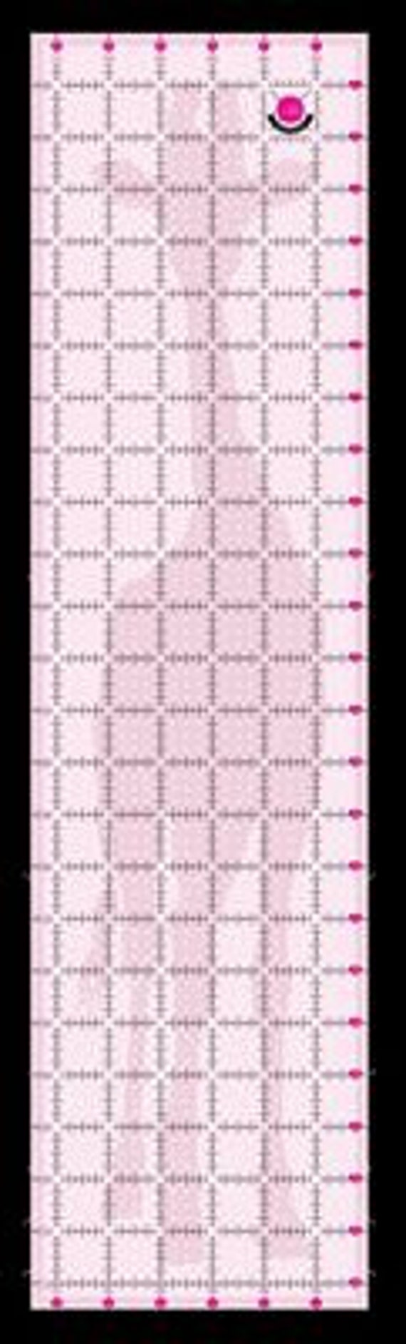 Tula Pink 6.5in x 24.5in Non Slip Giraffe Ruler Tula Pink 6.5in x 24.5in Non Slip Giraffe Ruler