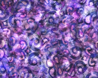 Abstract Paisley in Violet - Elementals Collection by ©Dan Morris for QT Fabrics - 100% Cotton