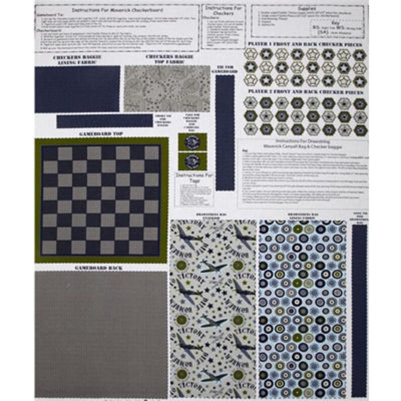 Maverick Gameboard PANEL in Navy Blue From Riley Blake approx 36x44