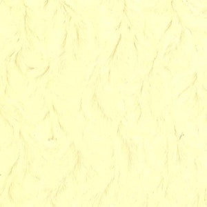 MINKY - Lemon (Light Yellow) Solid Furry Bella from EZ Snuggle Minky Collection
