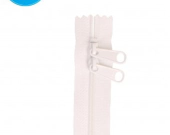 ZIPPERS - 40" White Double Slide Handbag Zipper from Patterns By Annie