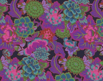 Kaffe Fassett- Cloisonne Flowers in Purple for the Kaffe Fassett Collective by Free Spirit Fabric 100% Cotton Fabric