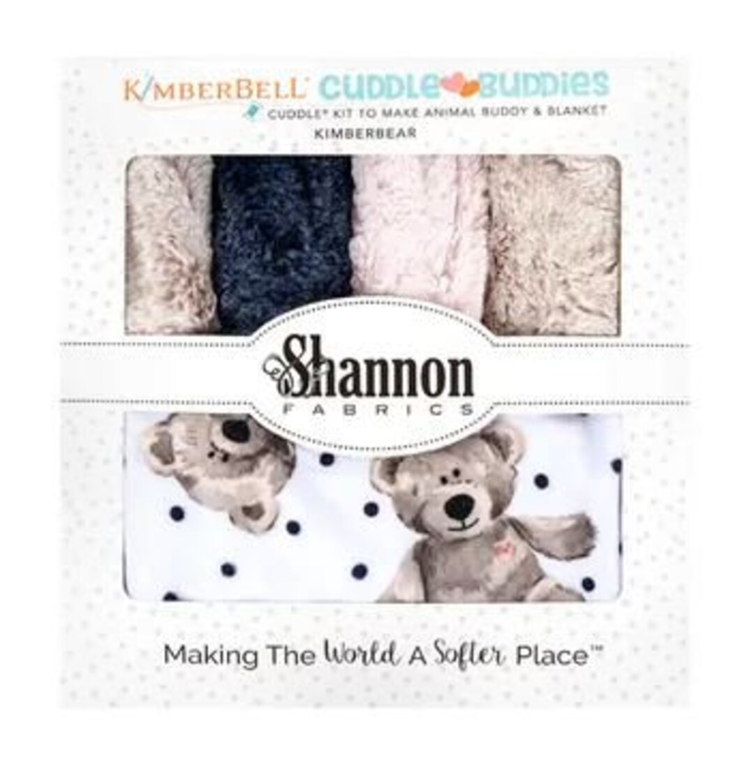 Kimberbear Cuddle Buddies Kit From Kimberbell includes Top & Binding Fabric Quilt and Bear Buddy