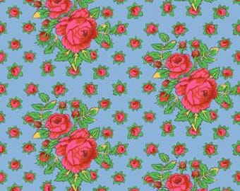 Rosie in Sky de Kaffe Fassett Collective, colección de febrero de 2026 de FreeSpirit Fabrics.