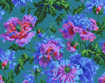 Kaffe Fassett - Garden Party in Blue from the Kaffe Fassett Collective by Free Spirit Fabric 100% Cotton Fabric