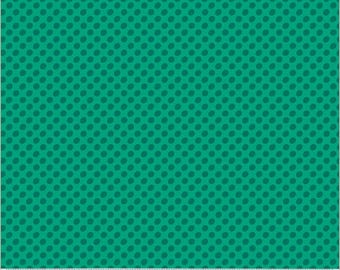 Dots in Deep Mint Green from the Dot to Dot Collection by Heather Givans for Windham Fabrics - 100% Cotton Fabric