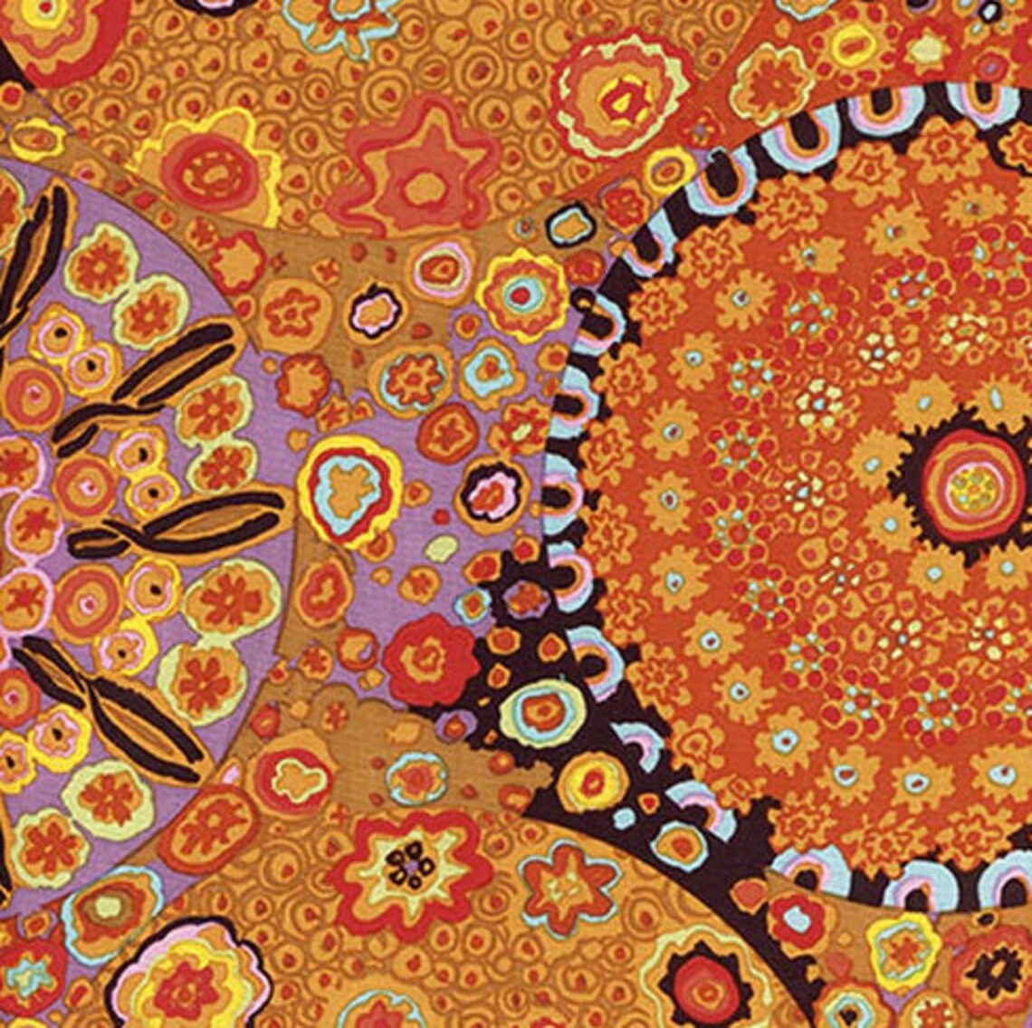 Kaffe Fassett Fabric by the Yard Millefiore in Brown From Etsy