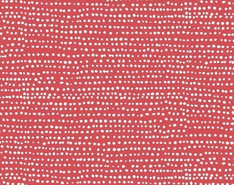 Lunares de paisaje lunar en rojo cereza de Dear Stella Fabric - 100 % algodón de calidad Quilt Shop