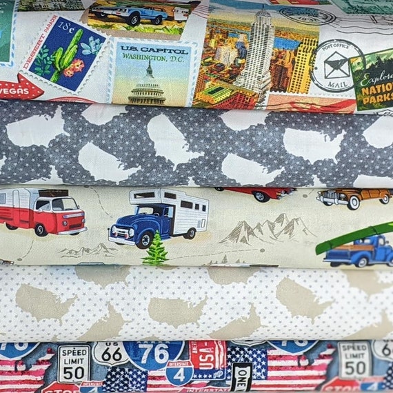 Sommer-Urlaub FABRIC BUNDLE SET aus amerikanischen Road Trip