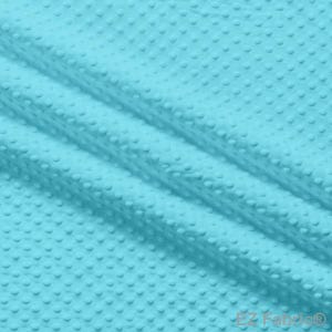 Snuggle Dimple Dots in Turquoise Soft Plush Minky From EZ Fabrics - You Choose the Cut