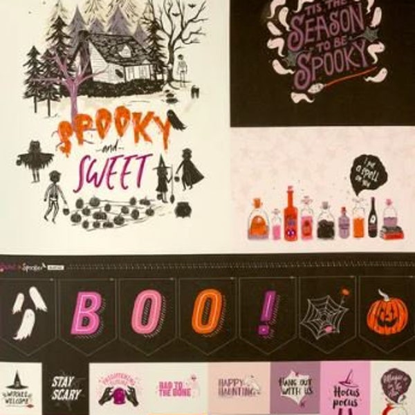 Spooky Season 35" Panel from Sweet 'n Spookier Collection by Art Gallery Fabrics - 100% Quilt Shop Quality Fabric
