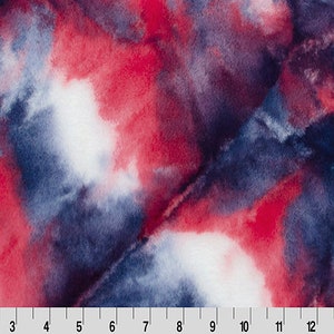 MINKY - Luxe Cuddle® Seal Cosmic Rocket Patriotic Luxury Thick High Pile Furry Minky from Shannon Fabrics- 15mm Pile- You Choose the Cut