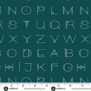 Scrawl: Deco Letters in Deep Teal Scrawl: Deco Letters in Deep Teal