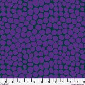 Jumble in Teal & Purple aus der Kaffe Fassett Collective Classics Kollektion von Free Spirit Fabric - 100% hochwertige Baumwolle