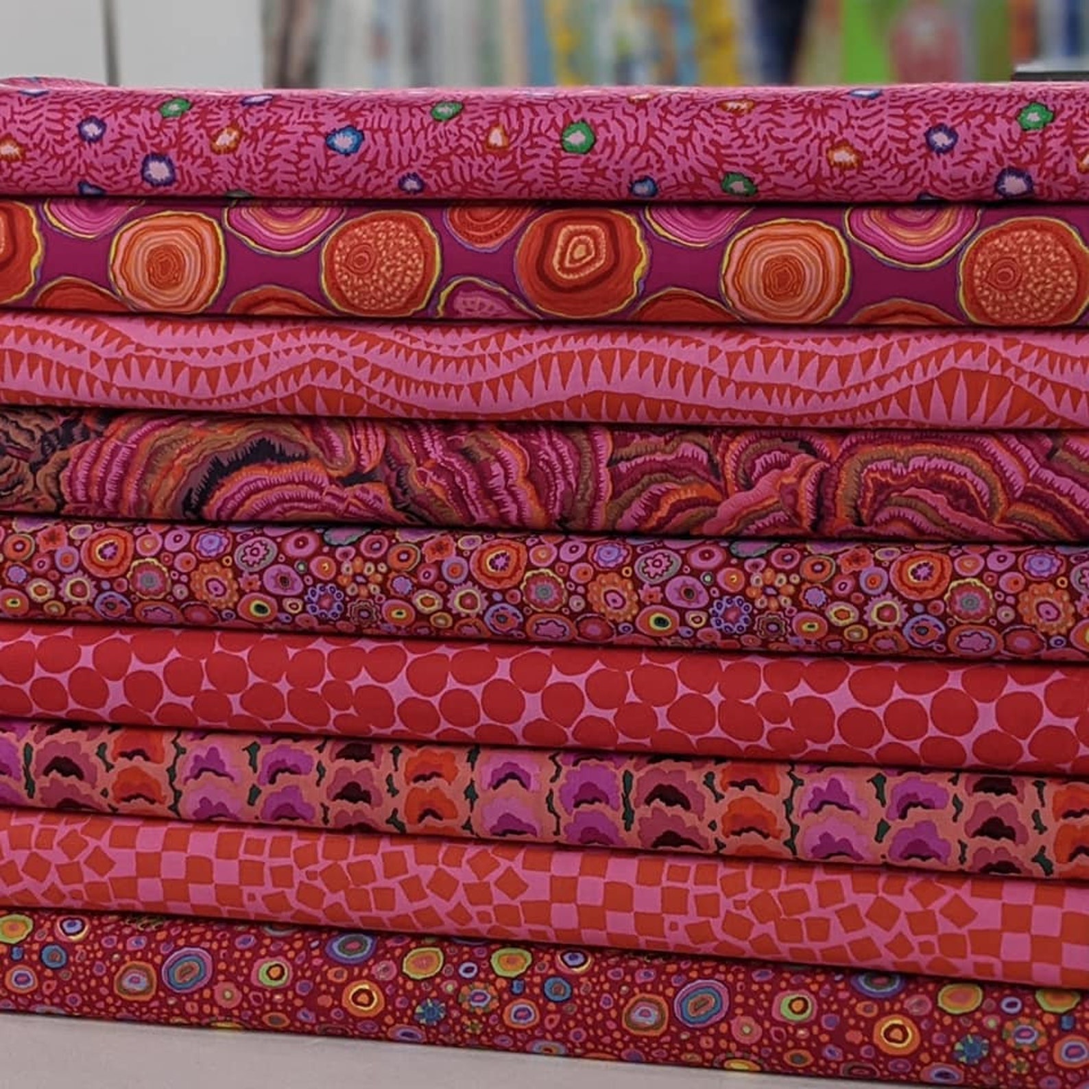 Kaffe Fassett Hot Pink FABRIC BUNDLE SET From Free Spirit 9 Etsy