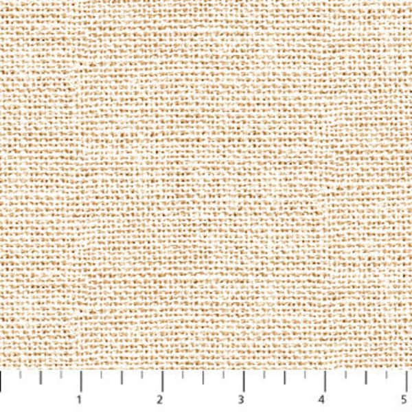 Texture « Tissée » en Crème de Cafe Culture Collection par Nina Djuric pour Northcott Fabric - 100% COTON MATELASSÉ DE HAUTE QUALITÉ