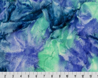 Luxe Cuddle® Sorbet in Tidal Wave Furry MINKY Fabric From Shannon Fabrics- 10mm