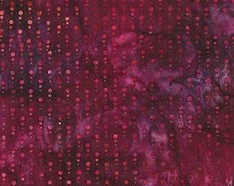 Batik Fabric- Berry String Dots by Lunn Studios from Artisan Batiks Collection: Connect the Dots 19879-233