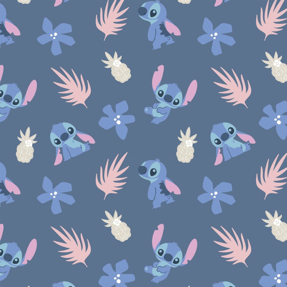 Digital Minky Disney's Stitch Garden in Blue From EZ - Etsy