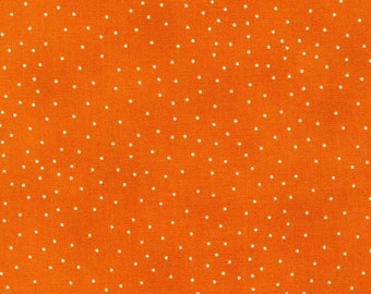 Dots in Pumpkin Orange from Flowerhouse Basics Collection by Debbie Beaves for Robert Kaufman Fabrics - 100% Cotton