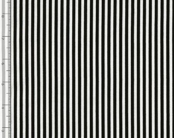 1/8 Inch Stripe in Black & White from Timeless Treasures Fabric- 100% Quilt Shop Cotton- You Choose Cut