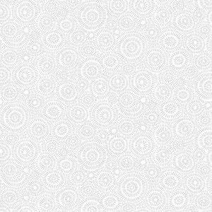 Hues Basics WhiteoutコレクションのGeo Line Circle Shape（ホワイト）Timeless Treasures Fabrics - 綿100%