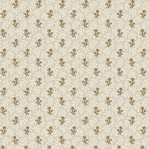 Striscia floreale in prugna della collezione Sienna di Andover Tessuto - 100% cotone - Scegli il taglio