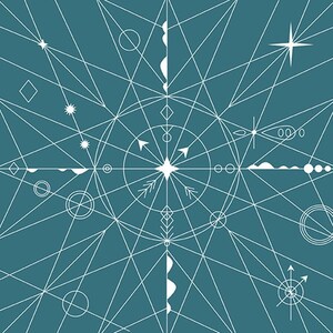 Century Prints Hopscotch Trinkets Teal - Alison Glass - PER QUARTER METRE Century Prints Hopscotch Trinkets Teal - Alison Glass - PER QUARTER METRE