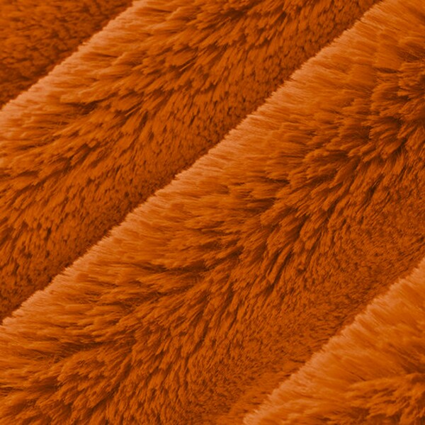 Lapin arctique Luxe Cuddle® orange gingembre de la collection Minky de Shannon Fabric - poils 30 mm