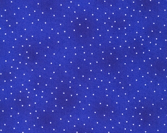 Dots in Blueberry Blue from Flowerhouse Basics Collection by Debbie Beaves for Robert Kaufman Fabrics - 100% Cotton