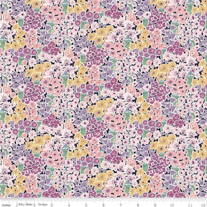 Rossellie Blooms in Purple from the Tudor Celebration Collection by Liberty Fabrics from Riley Blake Designs - 100% Cotton