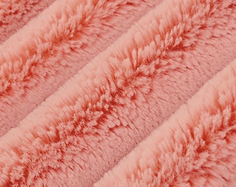 Luxe Cuddle® Frosted Baby Seal in Adobe Pink from Shannon Fabric's Minky Collection - 15mm Pile