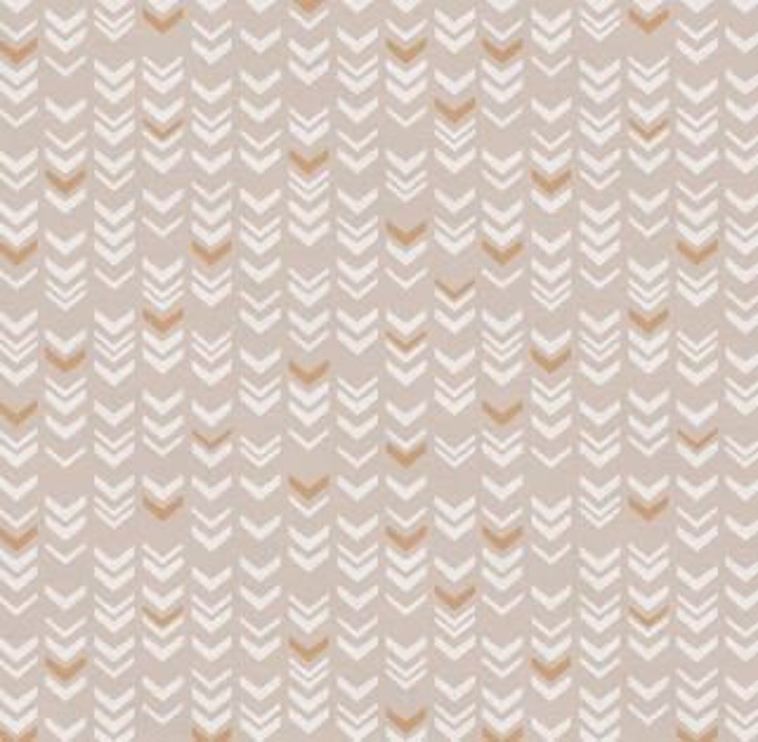Geometric Arrow Stripe in Tan Gray From Jungle Baby Collection by PBS ...