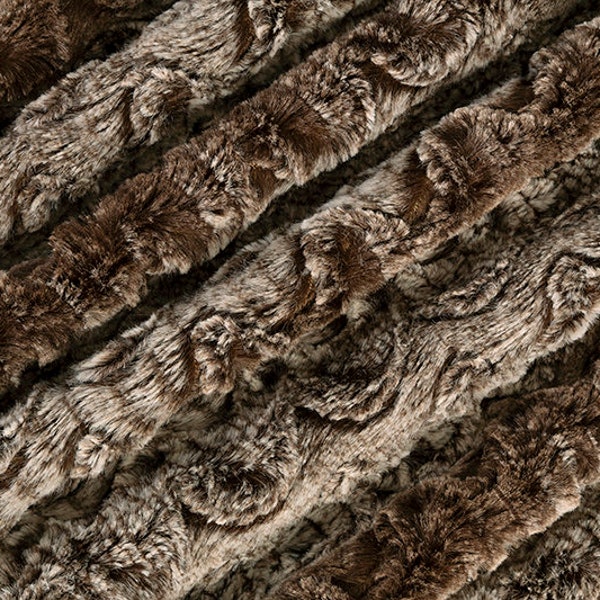 Luxe Cuddle® Paloma in Sepia Brown MINKY From Shannon Fabrics 10mm Pile By the Yard