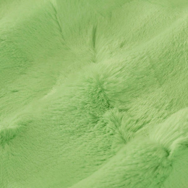 Luxe Cuddle Hide in Peridot Green MINKY Fur Fabric From Shannon Fabrics