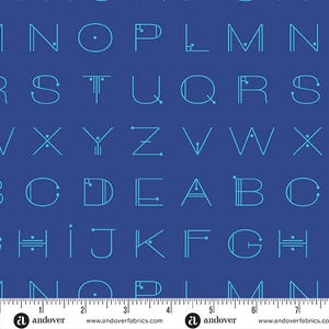 Scrawl: Deco Letters in Electric Blue Scrawl: Deco Letters in Electric Blue