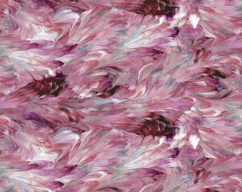 EXTRA BREITER STOFF - 268 cm breite Pinselstriche in Pink aus der Fluidity-Kollektion für P & B Textiles - 100% hochwertige Baumwolle