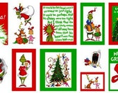 The Grinch Book Panel from Robert Kaufman 39 s How The Grinch Stole Christmas from Dr Seuss Enterprises (23.5 quot x44 quot ) - 100 Cotton
