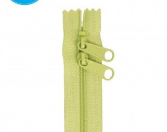 ZIPPERS - 30" Chartruese Double Slide Handbag Zipper from Patterns By Annie
