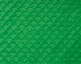 Cuddle® Dimple in Kelly Green Minky From Shannon Fabrics