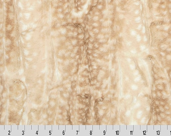 Luxe Cuddle® Fawn in Beige Furry Plush MINKY From Shannon Fabrics 10mm Pile