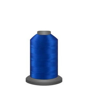 May include: A spool of bright blue thread.