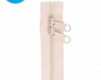 ZIPPERS - 40" Ivory Double Slide Handbag Zipper from Patterns By Annie