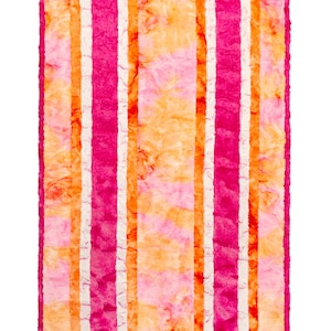 DIY KIT - Sunset Glow Cuddle Quilt Kit from Shannon- Includes a Pattern, Five Pre-cut 10” Strips and Binding Finished Size Approx 38"x58"