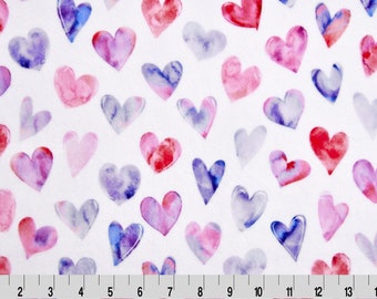 Digitaler Minky - Heart Hues Digital Cuddle® in Multi von Shannon Fabrics