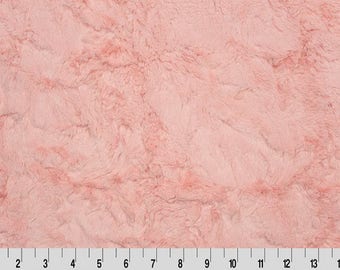 Blossom Pink Luxe Cuddle® Marble Furry Minky From Shannon Fabrics- 10 mm pile