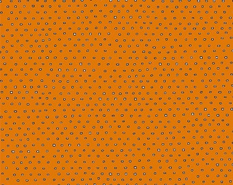 Pixie Dots Square Dot Blender in Pumpkin - Pixie Dots Collection for QT Fabrics - 100% Cotton